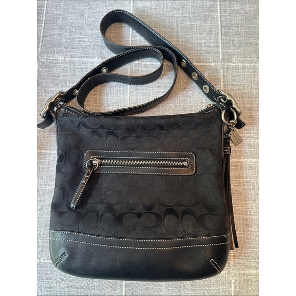 Coach Handbags - Coach 9362 Signature Slim Duffle Bag Black Tassel Crossbody Y2K Vintage 2004